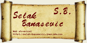 Selak Banašević vizit kartica